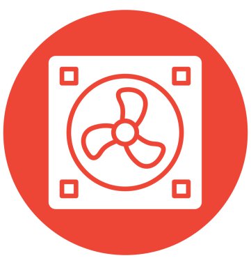 Kasa fanı, soğutucu izole vektör simgesi olduğunu kolayca herhangi bir boyut düzenlenemez veya değiştirilme tarihi bilgisayar.