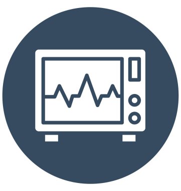  EKG, EKG kolayca herhangi bir boyut düzenlenmiş veya değişikliğin izole vektör simge makine.