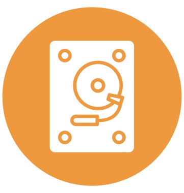 Disk oynatıcı, sabit disk izole vektör simgesi olduğunu kolayca herhangi bir boyut düzenlenemez veya değiştirilme tarihi.