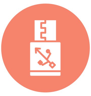 USB, flash izole vektör simgesi olduğunu kolayca herhangi bir boyut düzenlenemez veya değiştirilme tarihi.