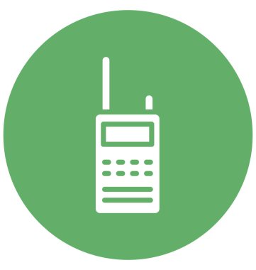 Telsiz telefon, izole vektör simgesi olduğunu kolayca herhangi bir boyut düzenlenemez veya değiştirilme tarihi interkom.