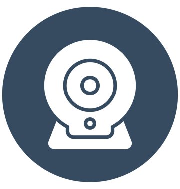 Bilgisayar Kamerası, video sohbet izole vektör simgesi olduğunu kolayca herhangi bir boyut düzenlenemez veya değiştirilme tarihi.