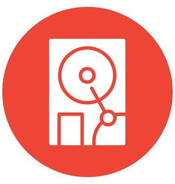 Disk oynatıcı, sabit disk izole vektör simgesi olduğunu kolayca herhangi bir boyut düzenlenemez veya değiştirilme tarihi.