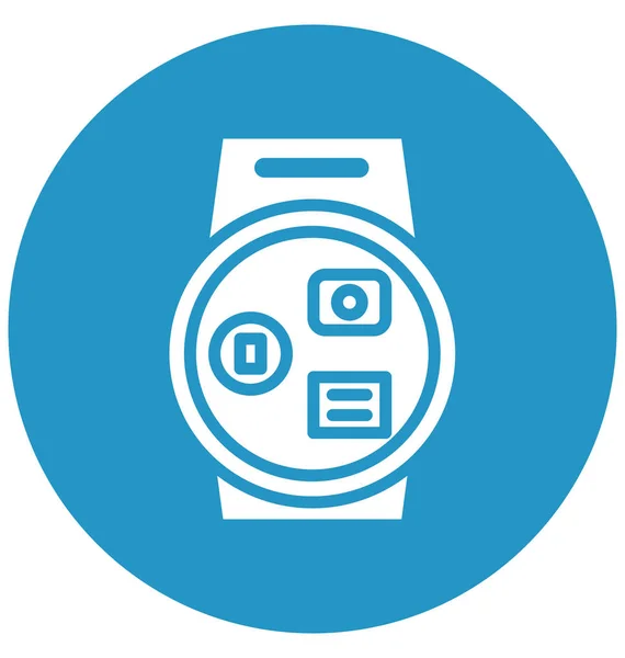 Moda Relógio Mão Isolated Vector Icon Que Pode Ser Facilmente — Vetor de Stock