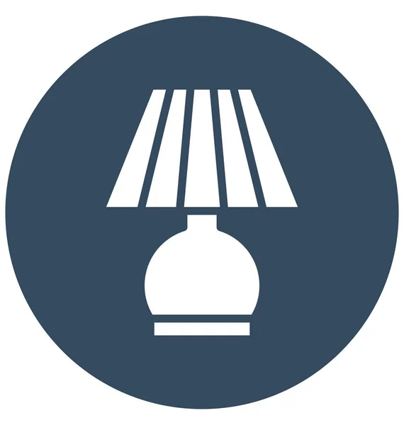 Nachttischlampe Elektrische Lampe Isolierte Vektorsymbol Das Einfach Jeder Größe Bearbeitet — Stockvektor