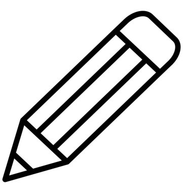 Kalem izole çizgi vektör kolayca değiştirilebilir veya düzenlenmiş simge.