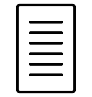 Belge izole çizgi vektör kolayca değiştirilebilir veya düzenlenmiş simge.