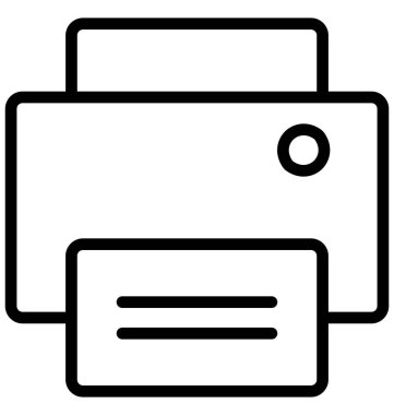 Yazıcı izole çizgi vektör kolayca değiştirilebilir veya düzenlenmiş simge.