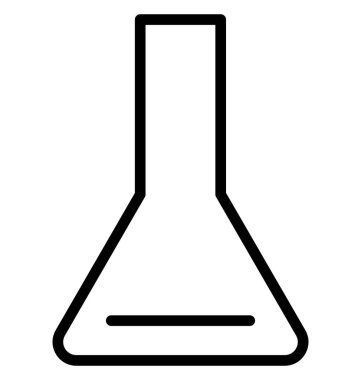 Konik Flask izole çizgi vektör kolayca değiştirilebilir veya düzenlenmiş simge.