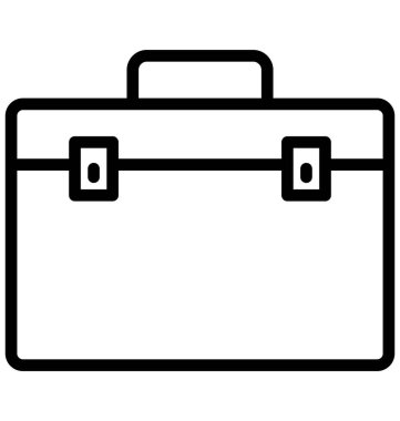 Evrak Çantası'nı izole çizgi vektör kolayca değiştirilebilir veya düzenlenmiş simge.