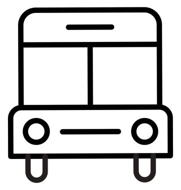 Otobüs izole çizgi vektör kolayca değiştirilebilir veya düzenlenmiş simge.