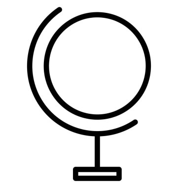 Tablo Globe izole çizgi vektör kolayca değiştirilebilir veya düzenlenmiş simge.