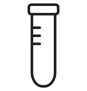 Laboratuvar Test izole çizgi vektör kolayca değiştirilebilir veya düzenlenmiş simge. 