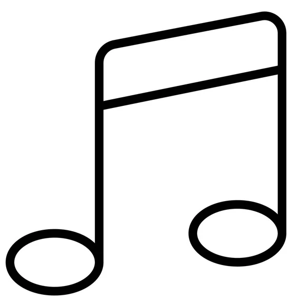 Nota Musical Icono Vectorial Línea Aislada Que Puede Modificarse Editarse — Vector de stock