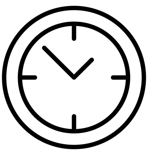 Reloj Aislado Línea Vector Icono Que Puede Modificar Editar Fácilmente — Vector de stock