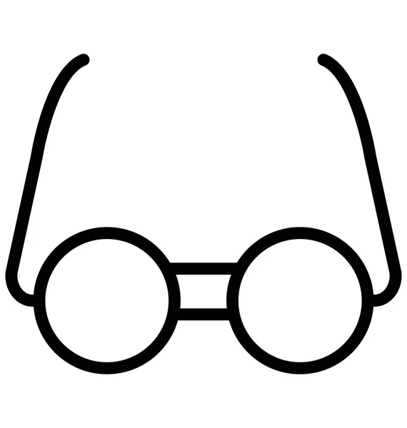 Icône Vectorielle Ligne Isolée Lunettes Qui Peut Être Facilement Modifiée — Image vectorielle