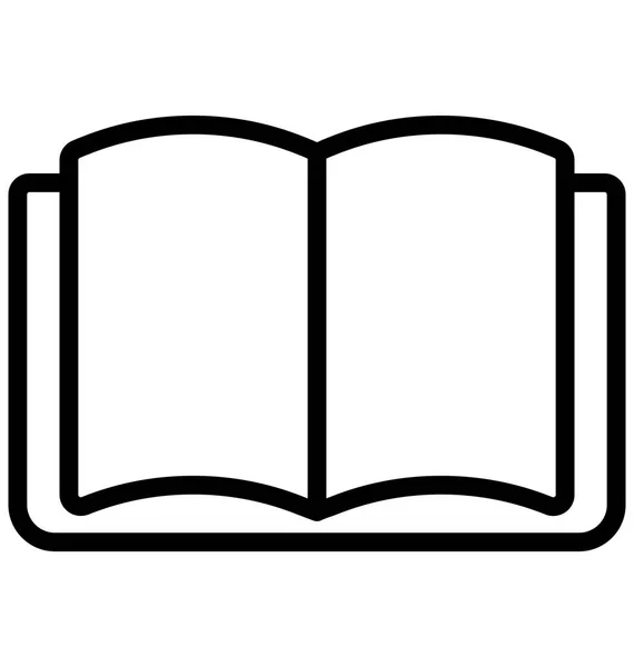 Isoliertes Zeilenvektorsymbol Für Offene Bücher Das Leicht Verändert Oder Bearbeitet — Stockvektor