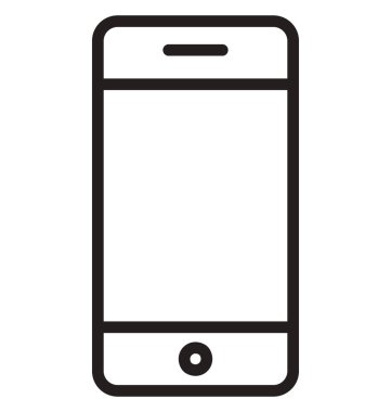 Cep yalıtılmış çizgi vektör kolayca değiştirilebilir veya düzenlenmiş simge.