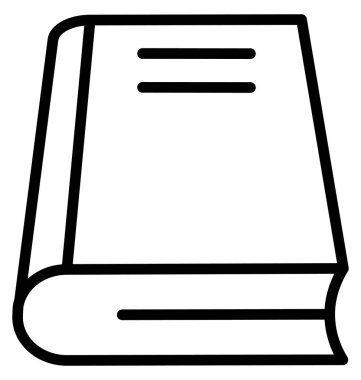 Kitap izole çizgi vektör kolayca değiştirilebilir veya düzenlenmiş simge.