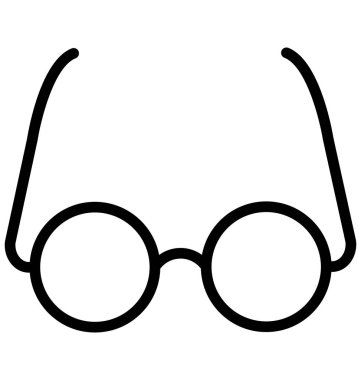 Gözlük izole çizgi vektör kolayca değiştirilebilir veya düzenlenmiş simge.