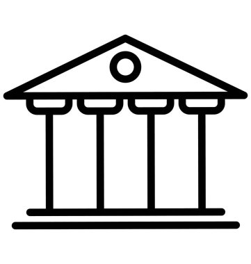 Okul izole çizgi vektör kolayca değiştirilebilir veya düzenlenmiş simge.