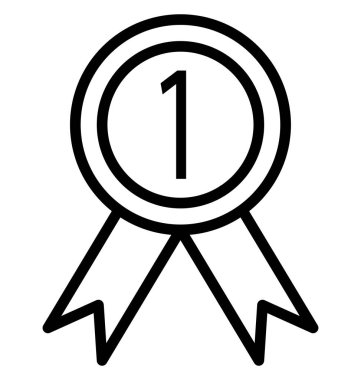 Rozet izole çizgi vektör kolayca değiştirilebilir veya düzenlenmiş simge.