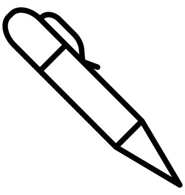 Kalem izole çizgi vektör kolayca değiştirilebilir veya düzenlenmiş simge.