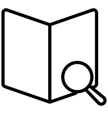 Büyüteç'i izole çizgi vektör kolayca değiştirilebilir veya düzenlenmiş simge.