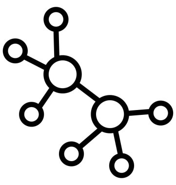 Molekül izole çizgi vektör kolayca değiştirilebilir veya düzenlenmiş simge.