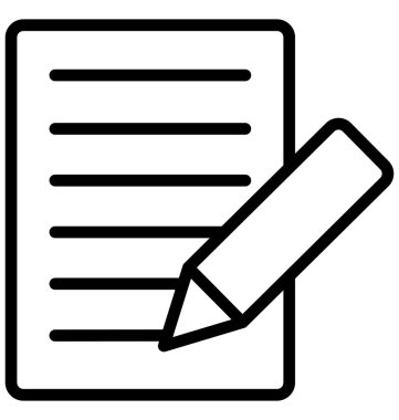 Defter izole çizgi vektör kolayca değiştirilebilir veya düzenlenmiş simge.