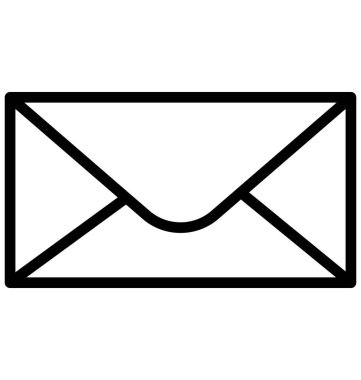 E-posta izole çizgi vektör kolayca değiştirilebilir veya düzenlenmiş simge.