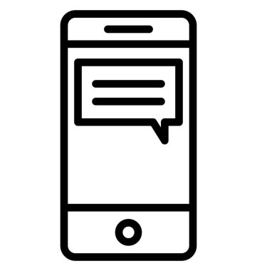 Konuşma balonu izole çizgi vektör kolayca değiştirilen veya düzenlenmiş simgesinin.