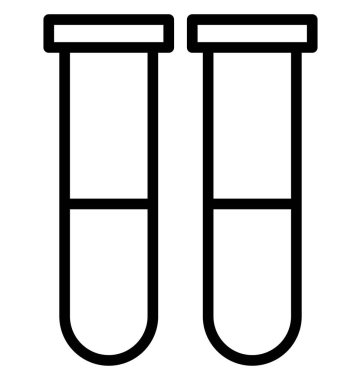 Laboratuvar Test izole çizgi vektör kolayca değiştirilebilir veya düzenlenmiş simge.