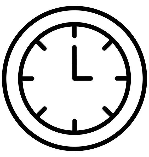 Icône Vectorielle Ligne Isolée Horloge Qui Peut Être Facilement Modifiée — Image vectorielle