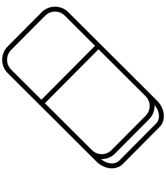 Eraser Isolated Line Vector Icon Can Easily Modified Edited — Stock Vector