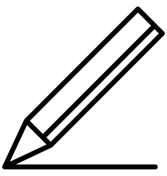 Crayon Icône Vectorielle Ligne Isolée Crayon Plomb Qui Peut Être — Image vectorielle