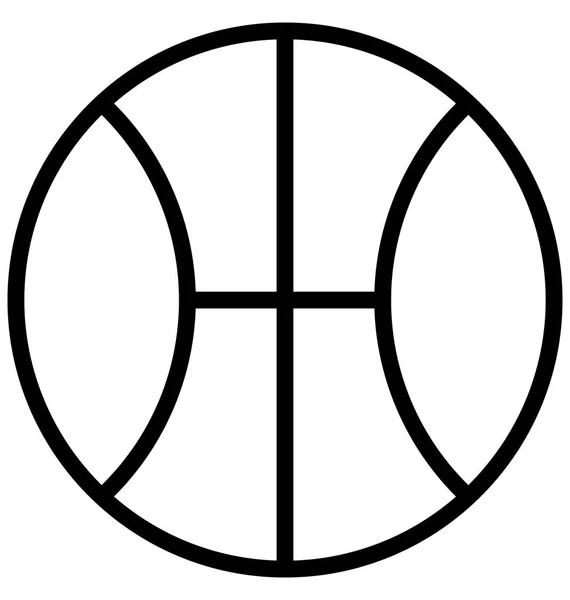 Basketbal Geïsoleerde Lijn Vector Icon Die Gemakkelijk Kunnen Worden Gewijzigd — Stockvector