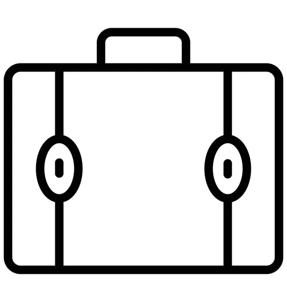 School Bag Isolated Line Vector Icon Can Easily Modified Edited — Stock Vector