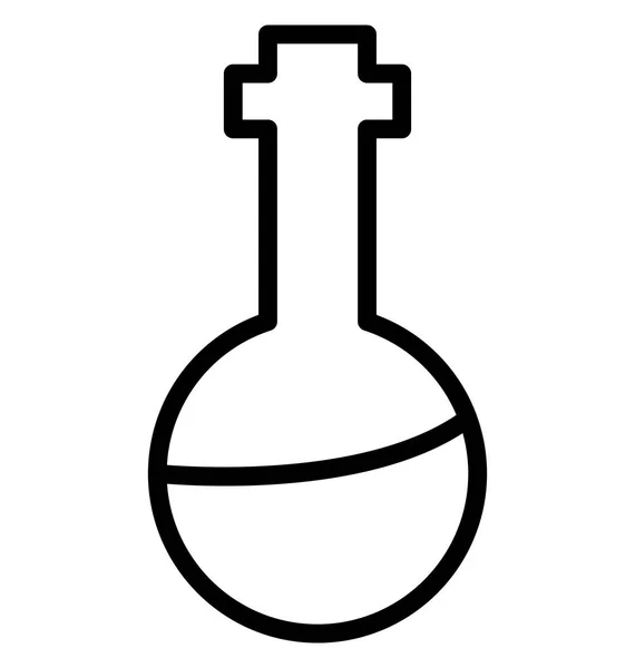 Conical Flask Isolated Line Vector Icon Can Easily Modified Edited — Stock Vector