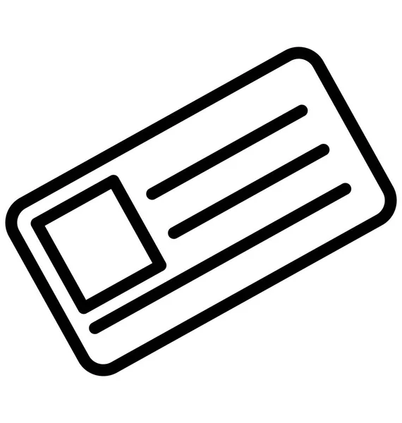 Credit Card Geïsoleerde Lijn Vector Icon Die Gemakkelijk Kunnen Worden — Stockvector