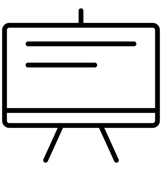 Whiteboard Isolated Line Vector Icon Que Pode Ser Facilmente Modificado — Vetor de Stock