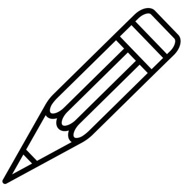 Kalem izole çizgi vektör kolayca değiştirilebilir veya düzenlenmiş simge.