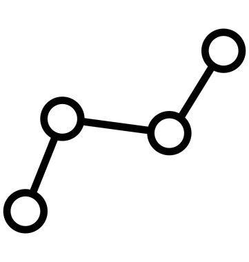 Çizgi grafik, iş grafik bu kolayca değiştirilebilir veya düzenlenmiş izole satırı vektör simgesi.