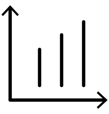 Çubuk grafik izole çizgi vektör kolayca değiştirilebilir veya düzenlenmiş simge.