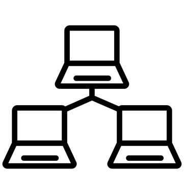 Veri paylaşımı bu kolayca değiştirilebilir veya düzenlenmiş izole satırı vektör simgesi.