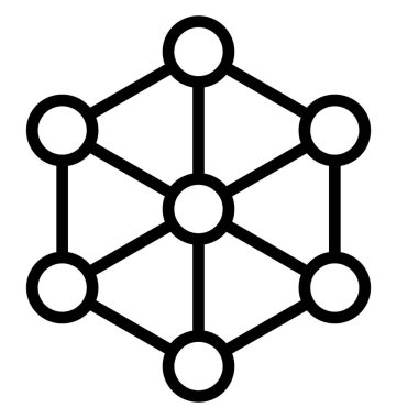 Atom izole çizgi vektör kolayca değiştirilebilir veya düzenlenmiş simge.