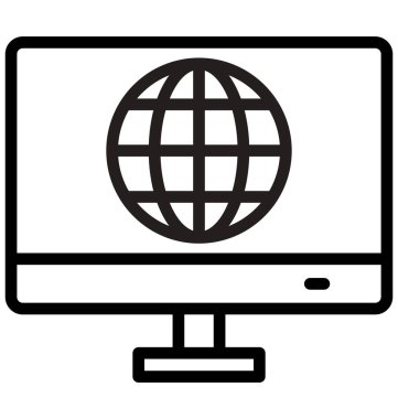 Gezegen izole çizgi vektör kolayca değiştirilebilir veya düzenlenmiş simge.