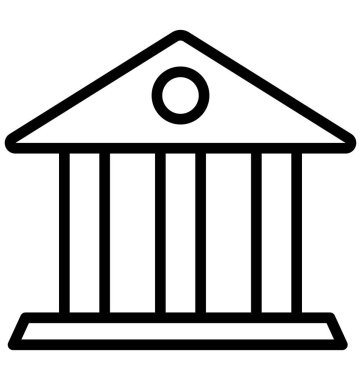 Okul izole çizgi vektör kolayca değiştirilebilir veya düzenlenmiş simge.