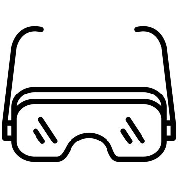 Gözlük izole çizgi vektör kolayca değiştirilebilir veya düzenlenmiş simge.