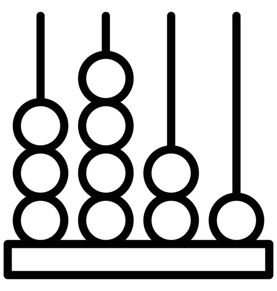 Icona Vettoriale Linea Isolata Abacus Che Può Essere Facilmente Modificata — Vettoriale Stock